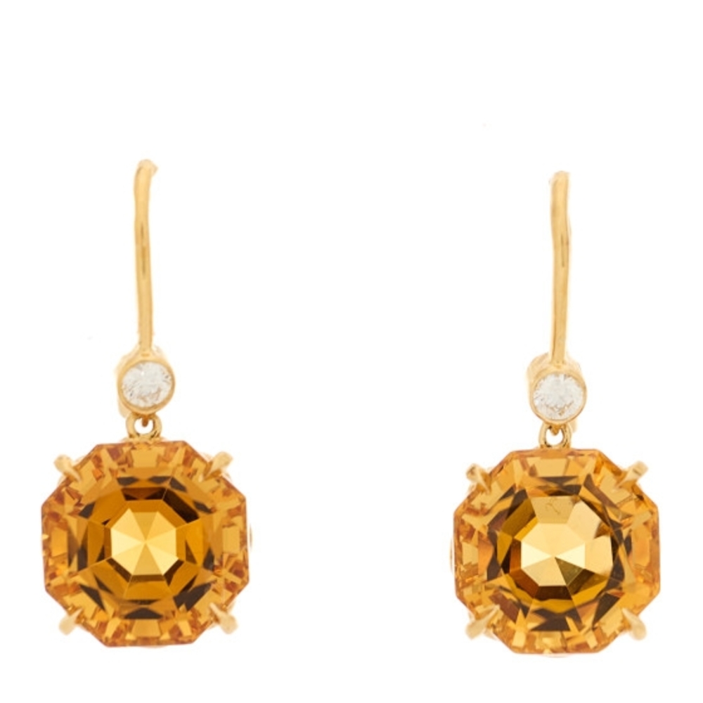 ISO Tiffany & Co Citrine Sparkler Drop Dangle Earrings